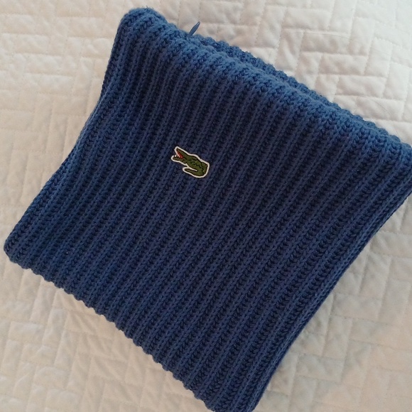 🔥🔥Lacoste Ribbed 18" X 17" Colonial Blue Throw Pillowcase Cover Sham Gator - Picture 11 of 11